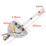 Drillpro Upgraded Brass Handle Miter Gauge Assembly Ruler With T-track for Table Saw Router Woodworking