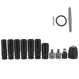 12 in 1 Electric Wrench Hex Socket Head Set Kit Electric Wrench Adapter 6 Sleeve