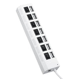 7 Port USB 2.0 HUB Splitter Switch Battery Box For LEGO LED Light Installing
