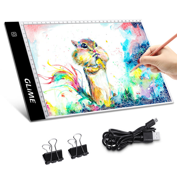 GLIME A4 Tracing Copy Board Graphics Tablet LED Light Box Digital Sketch Drawing Board Painting Writing Tablet