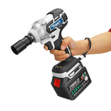 3 In 1 128V 19800mAH Brushless Electric Wrench Power Drill Electric Screwdriver 240-520NM Adjustable Stepless Speed Regulation 