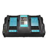 Dual Twin Port Battery Charger For Makita DC18RD Li-ion LXT 7.2V-18V Fast Rapid