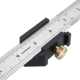 Woodworking Aluminum Alloy Metric and Inch 45 90 Degree Line Scribe Ruler Positioning Measuring Ruler 300mm Marking T-Ruler Woodworking Tool