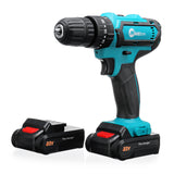 32V 2 Speed Power Drills 6000mah Cordless Drill 3 IN1 Electric Screwdriver Hammer Hand Drill 2 Batteries