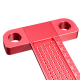 Drillpro Aluminium Alloy T-160 Hole Positioning Metric Measuring Ruler Woodworking Precision Marking Scriber