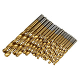 Drillpro 100pcs 1.5mm - 10mm Titanium Coated Drill Bit Set High Speed Steel Manual Twist Drill Bits