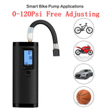 Enusic™ Upgraded 3 IN 1 Wireless 120Psi Portable Air Pump 20L/min Cordless Tire Compressor Intelligent Digital LED Tyre Inflator Power Bank Hand-held 2000mAh