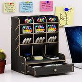 Pencil Pen Holder Storage Box Rack Desk Stationery Density Plate Desktop Organizer