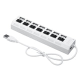 7 Port USB 2.0 HUB Splitter Switch Battery Box For LEGO LED Light Installing