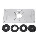 Woodworking Aluminum Alloy Router Table Insert Plate Mounting Base Plate For Makita 700C