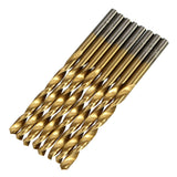 Drillpro 100pcs 1.5mm - 10mm Titanium Coated Drill Bit Set High Speed Steel Manual Twist Drill Bits