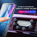 Bakeey Upgrade Air Cushion Gravity Linkage Automatic Lock Air Vent Car Phone Holder for 4.0-6.5 Inch Smart Phone for iPhone 11 Samsung Galaxy Note 10 Xiaomi Redmi Note 8 Pro