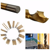 Drillpro 100pcs 1.5mm - 10mm Titanium Coated Drill Bit Set High Speed Steel Manual Twist Drill Bits
