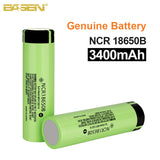 Basen New 100% Original 18650 battery NCR18650B 3.7v 3400mah Lithium Rechargeable Battery For Flashlight batteries (NO PCB)