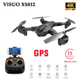 VISUO XS812 GPS 5G WiFi FPV With 4K FHD Camera 15mins Flight Time Foldable RC Drone Quadcopter RTF Kids Birth Gift