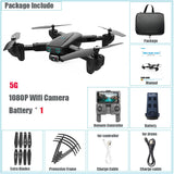 GPS 4K HD Camera Quadcopter 5G Wifi w/FPV, Auto Return & Foldable