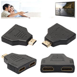 New HDMI Splitter Cable 1080P HDMI Port Male To Female 1 In 2 Out Splitter Cable Adapter Converter Auto Switch extender Adapter