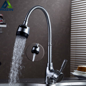 Chrome Basin Mixer Faucet Cold and Hot Water Tap Flexible Pipe Kitchen Tap Single lever Bathroom Kitchen Faucet Torneira Cozinha