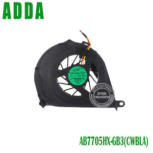 Wholesale&Retail New CPU Cooling Fan For Toshiba Satellite L750 L655 l750D-14R series laptop ADDA AB7705HX-GB3 CWBLA 0.50A 3pin