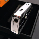 COHIBA 3 Torch Jet Cigarette Lighter Cool Black Windproof Series Gas Butane Cigar Cigarette Lighter With a Gift Box