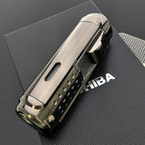 COHIBA 4 Troch Jet Flame Metal Windproof Cigaette Cigar Lighter Travel Portable Cigar Gas Lighter, with Gift Box