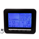 Digital Table Dual Alarm Clock Barometer Weather Station w/ Indoor Thermometer Hygrometer Wireless Outdoor Temperature Humidity