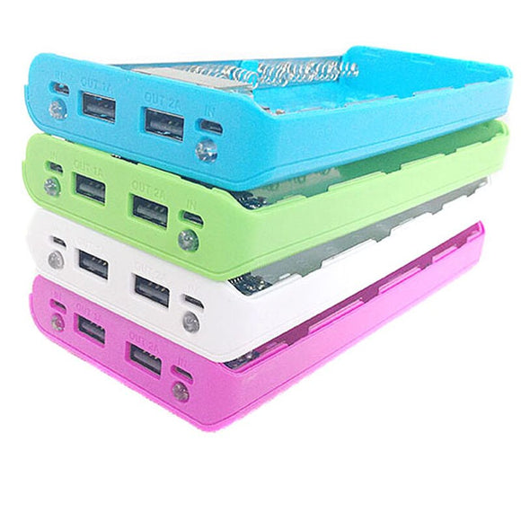 Candy Color 8X 18650 Case Power Bank Shell Case Portable LCD Display External 18650 Battery Box Charger DIY Box For iPhone