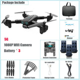 GPS 4K HD Camera Quadcopter 5G Wifi w/FPV, Auto Return & Foldable