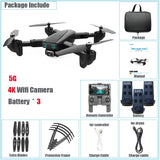 GPS 4K HD Camera Quadcopter 5G Wifi w/FPV, Auto Return & Foldable