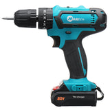 32V 2 Speed Power Drills 6000mah Cordless Drill 3 IN1 Electric Screwdriver Hammer Hand Drill 2 Batteries