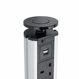 2500W 16A UK Plug 3/4/5/6 Socket Power 2.1A USB Charger Hidden Kitchen Table Electrical Socket