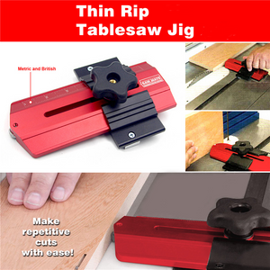 Drillpro Woodworking Thin Rips Jig Repetitive Narrow Strip Cuts Thin Rips Table Saw Jig for Tablesaw Band Saw Router Table