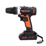 Raitool 12V/24V Lithium Battery Power Drill Cordless Rechargeable 2 Speed Electric Drill