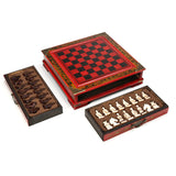 Vintage Wooden Chinese Chess Board Table Game Set Pieces Gift Toy Collectibles