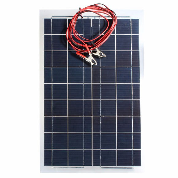 30W 12V Semi Flexible Solar Panel Device Battery Charger