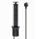 2500W 16A UK Plug 3/4/5/6 Socket Power 2.1A USB Charger Hidden Kitchen Table Electrical Socket