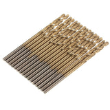 Drillpro 100pcs 1.5mm - 10mm Titanium Coated Drill Bit Set High Speed Steel Manual Twist Drill Bits