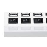 7 Port USB 2.0 HUB Splitter Switch Battery Box For LEGO LED Light Installing