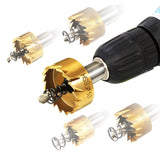 Drillpro 5pcs HSS 6542 Titanium Coated Hole Sawtooth HSS Hole Saw Cutter Drill Bit Set 16/18.5/20/25/30mm