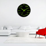 Modern Luminous Wall Clock Glow In The Dark Art Home Decorations