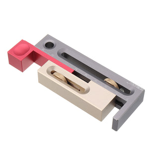 Drillpro Table Saw Slot Adjuster Mortise and Tenon Tool Woodworking Movable Measuring Block Tenonmaker Length Compensation Router Table Set Woodworking Tools