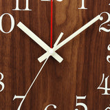 12 Inch Luminous Wall Clock Wooden Silent Non-Ticking Clock With Night Light