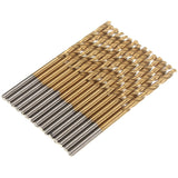 Drillpro 100pcs 1.5mm - 10mm Titanium Coated Drill Bit Set High Speed Steel Manual Twist Drill Bits
