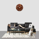 12 Inch Luminous Wall Clock Wooden Silent Non-Ticking Clock With Night Light