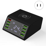 Bakeey 60W 8 Port USB Digital Display Intelligent Fast Charging EU US UK Plug Wireless Charger Adapter For Huawei P30 Mate 20Pro Xiaomi Mi8 Mi9 S10 s10+
