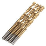 Drillpro 100pcs 1.5mm - 10mm Titanium Coated Drill Bit Set High Speed Steel Manual Twist Drill Bits